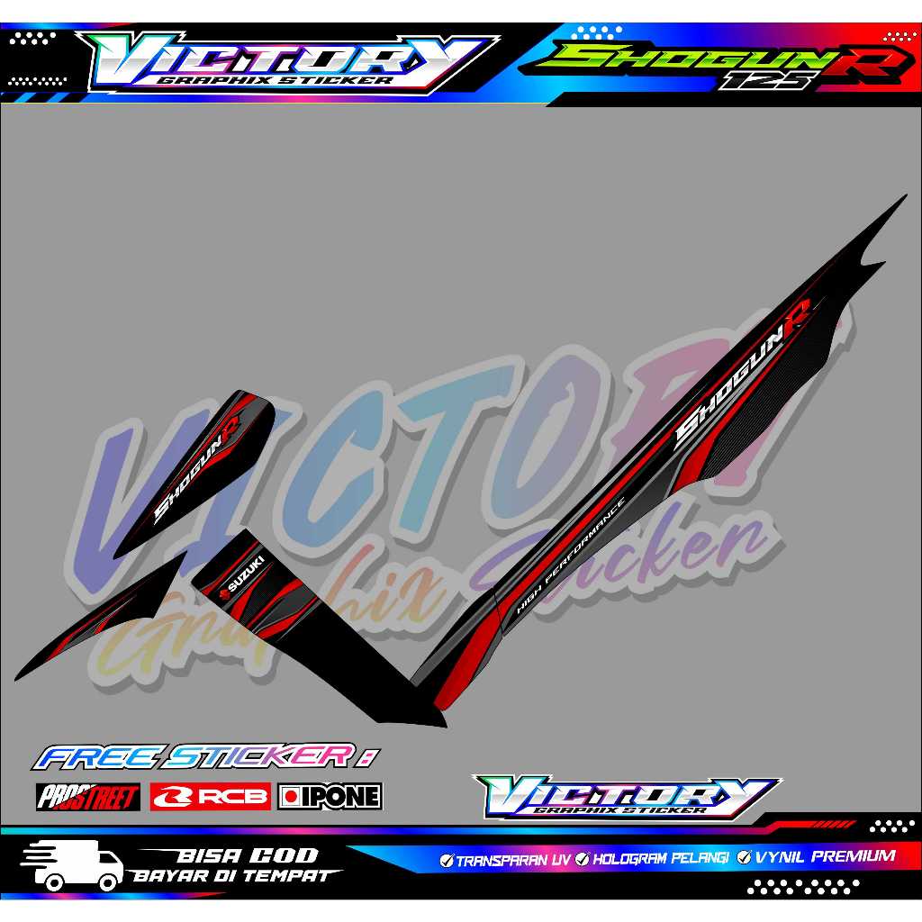 STRIPING VARIASI SUZUKI SHOGUN 125 R / STICKER LIST VARIASI MOTOR SUZUKI SHOGUN 125 R