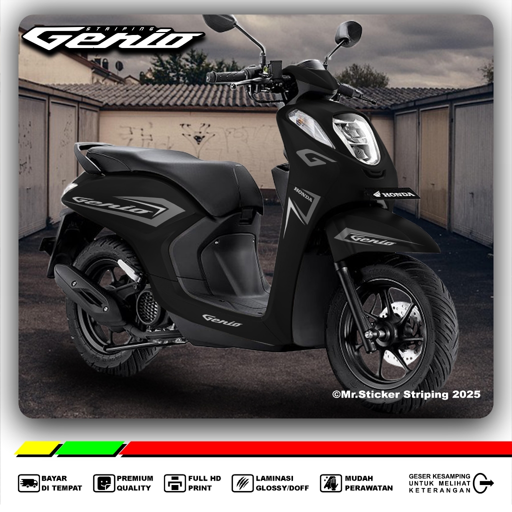 Striping Honda Genio Custom Sticker Polet Variasi Body Motor