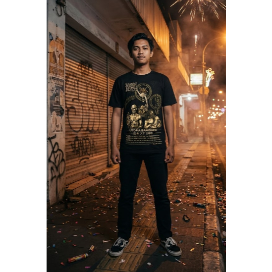 Kaos Napalm Death - Utopia Banished Japan Tour , Tag Merchcons, Premium Bootleg Merchandise