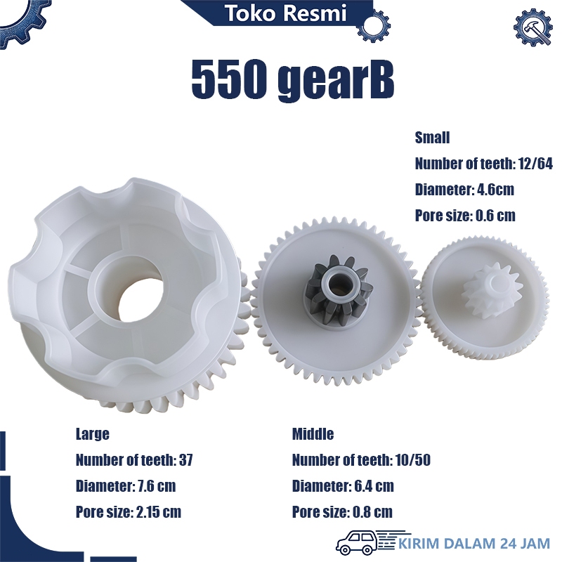 550B Gear Plastic Gearbox Mobil Aki Gear Girbox Girbok Mobil mainan Anak