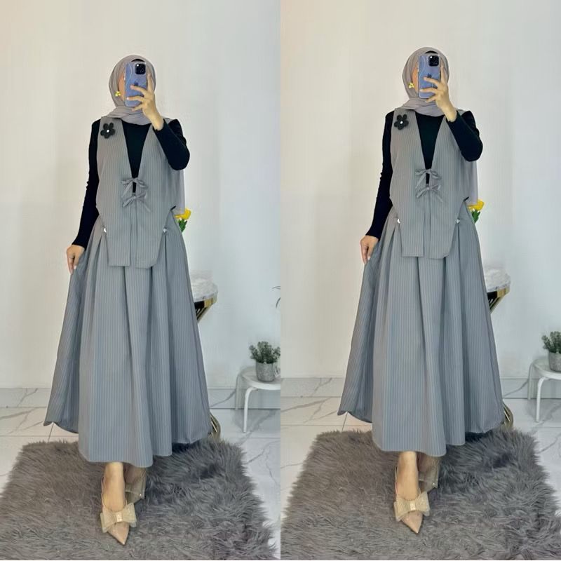 ATHAYA SET ROK SALUR TANPA INNER LD 110 // ONE SET ROK // SETELAN WANITA // FASHION MUSLIM WANITA KE