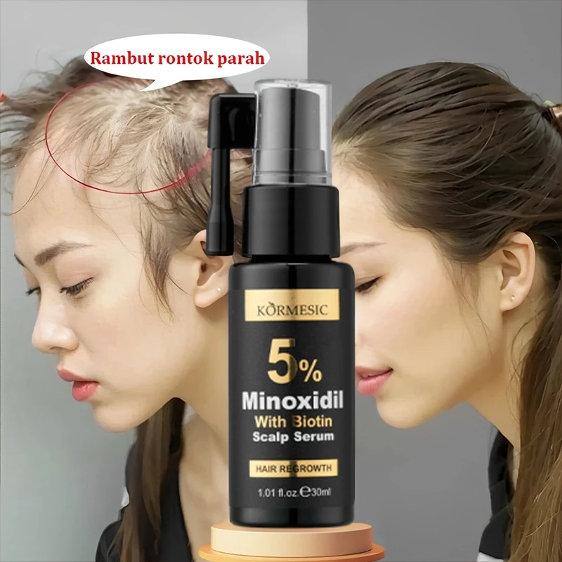 Minoxidil Penumbuh Rambut Serum Penumbuh Rambut dengan Minoxidil 5% dan Biotin 30ml - Atasi Rambut R