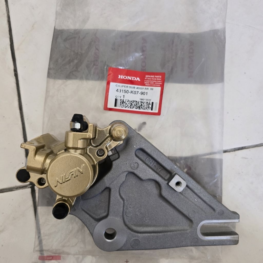 43150-K07-901 Kaliper Rem Belakang Kepala Babi Gold Blade New 110 K07 Blade 125 FI K47 Supra X 125 F