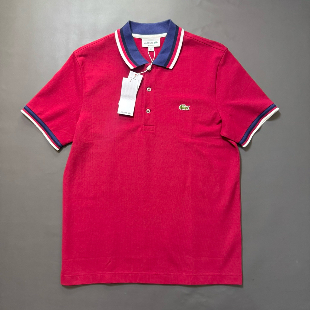 Polo Lacoste Regular Fit / Merah (M) Original New