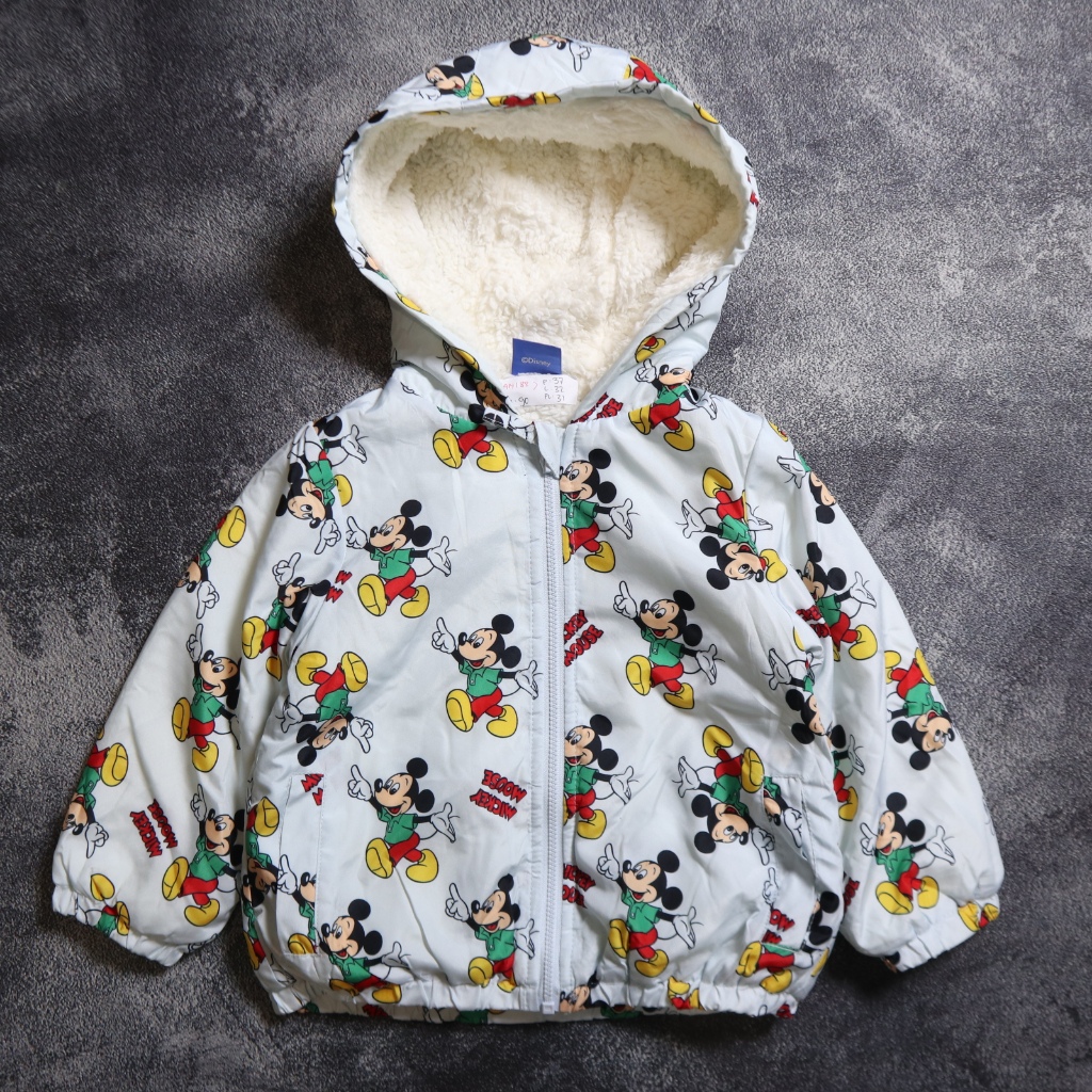 JAKET DISNEY SHERPA DOWN PUFFER KIDS WINTER JACKET AN188 SIZE ANAK 90