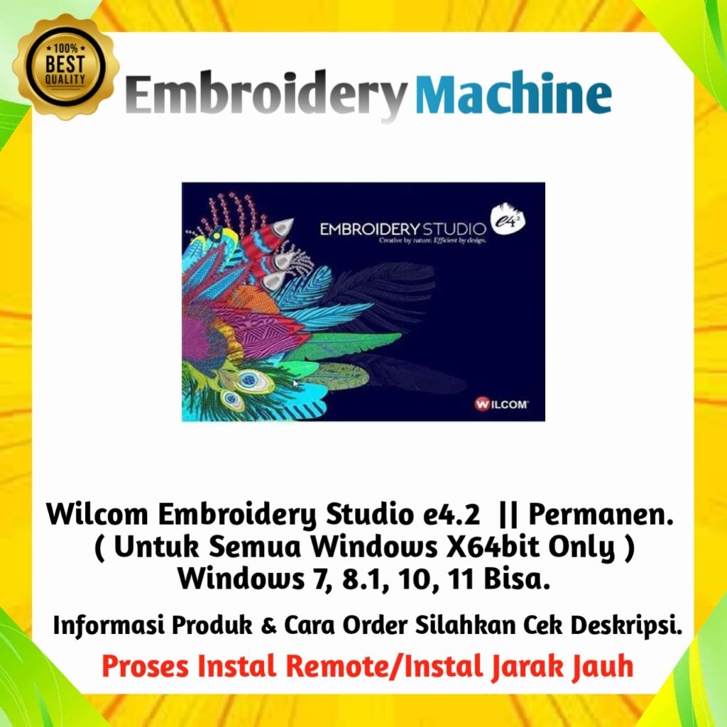 Terbaru Wilcom Embroidery Studio e4.2H Sp3 (x64) Only || Permanen