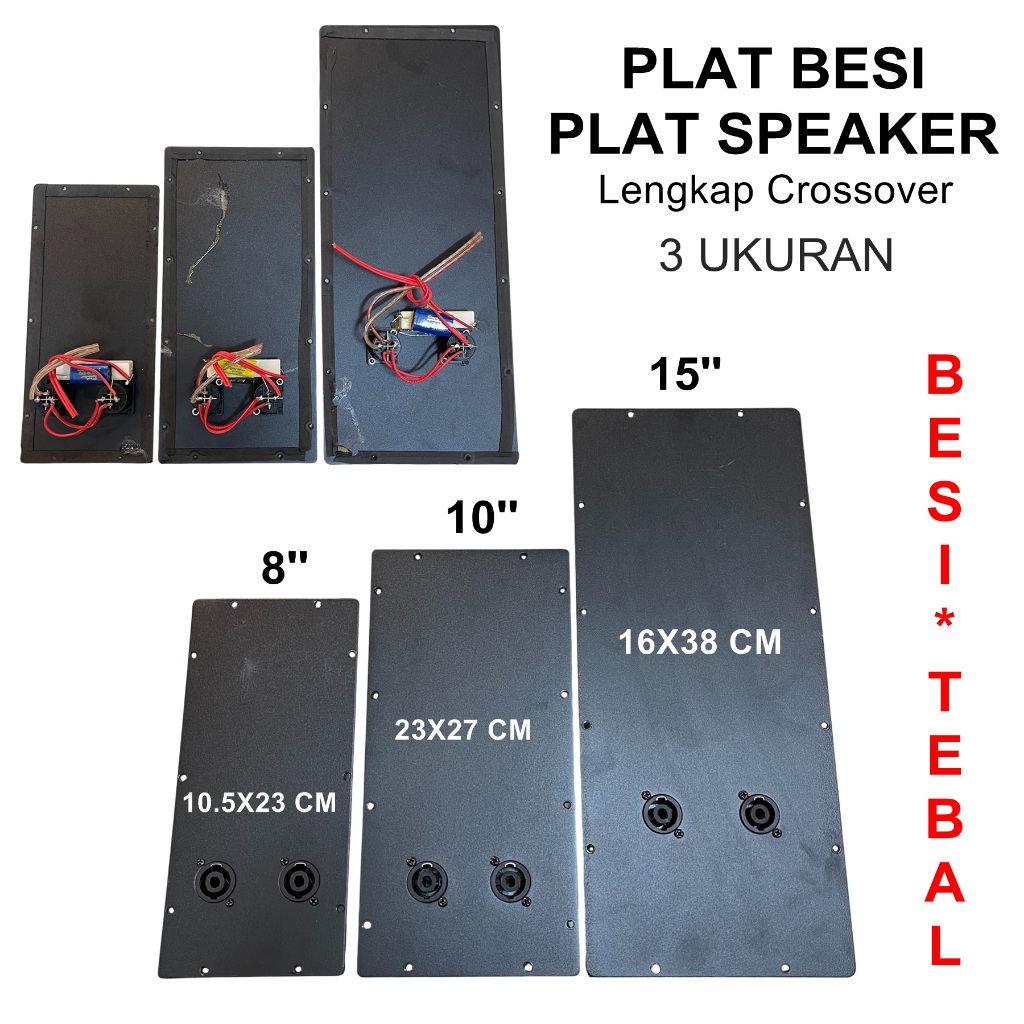 Panel Box Speaker  Plat Box Bahan Besi Lengkap Crossover