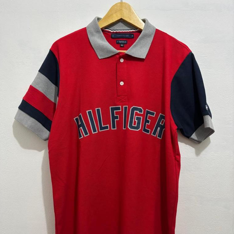 [PRELOVED] Tommy Hilfiger Custom Fit Color Block Logo Polo – XL