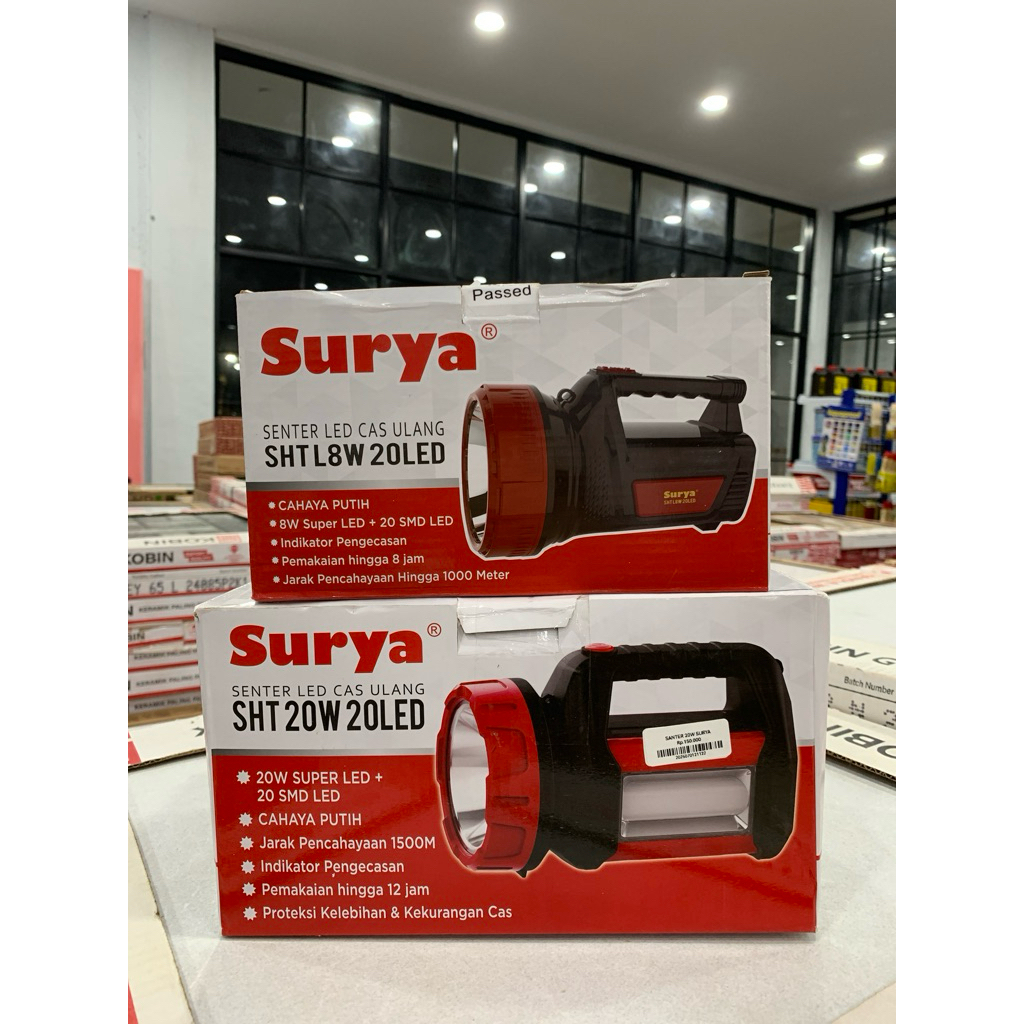 Senter Led Cas Ulang - Surya