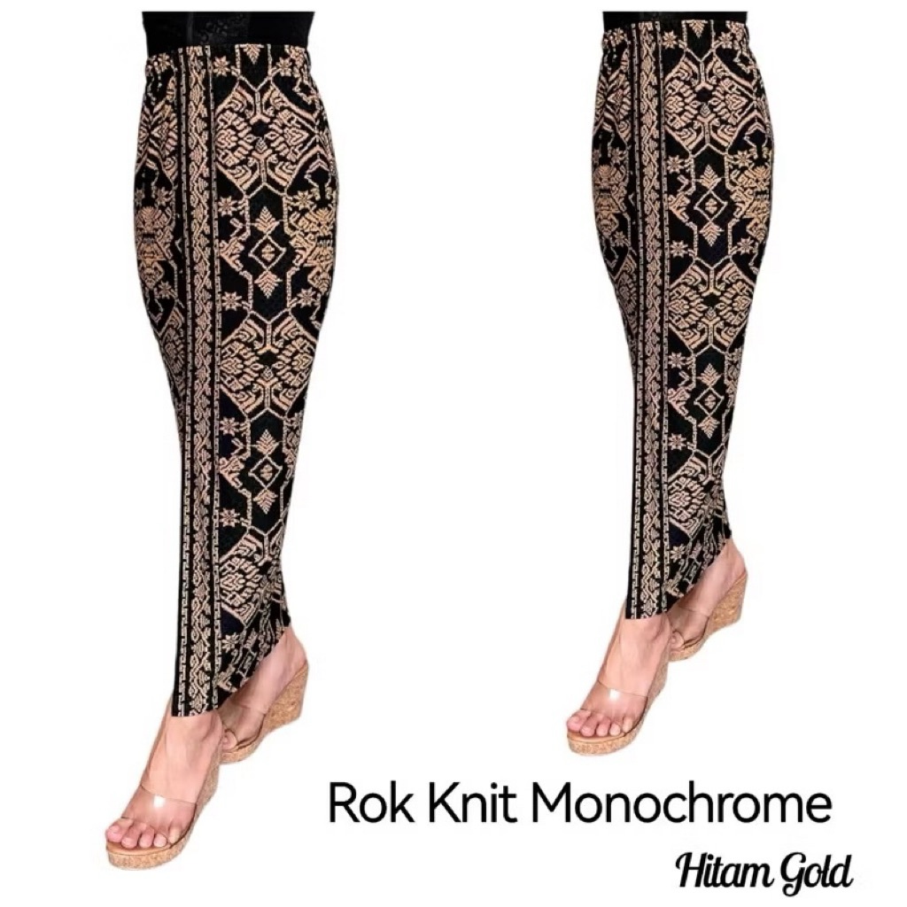 ROK KNIT STRETCH DIORAMA SONGKET BALI | ROK PANJANG BAWAHAN KEBAYA | ROK SPAN PANJANG | ROK SONGKET 
