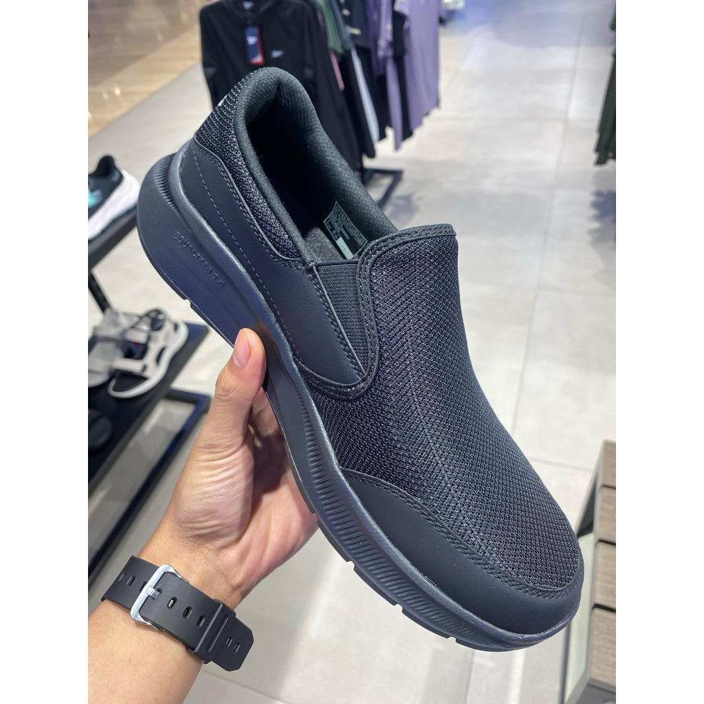 Sepatu Skechers Pria Casual slip in full hitam Go walk original