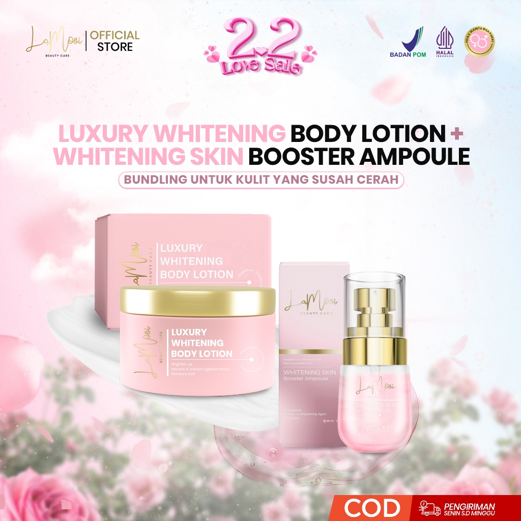 LaMooi - Luxury Whitening Body Lotion + Booster Whitening Body AMPOULE
