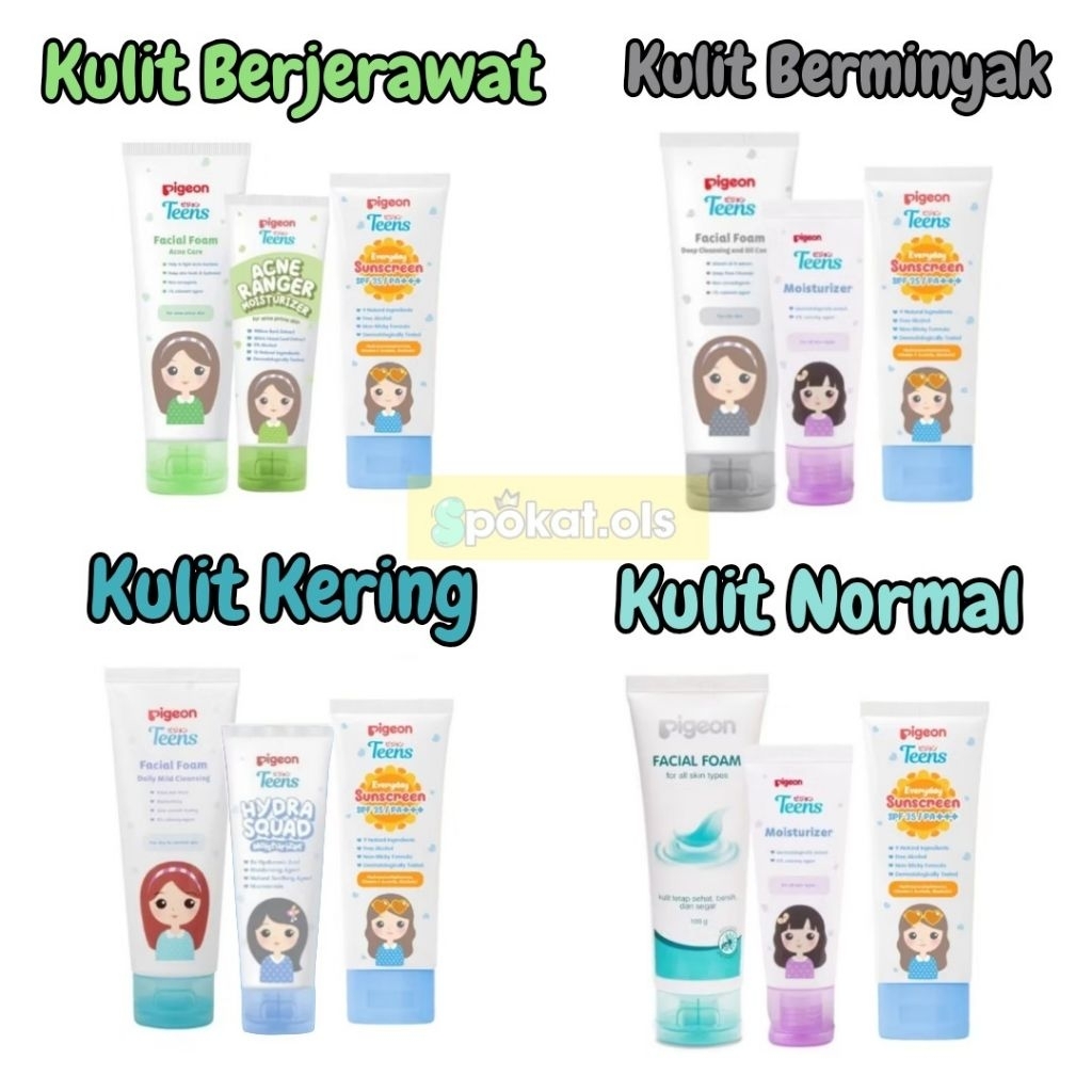 Pigeon Teens Paket 3 in 1 | Paket Skincare Remaja Pigeon Teens