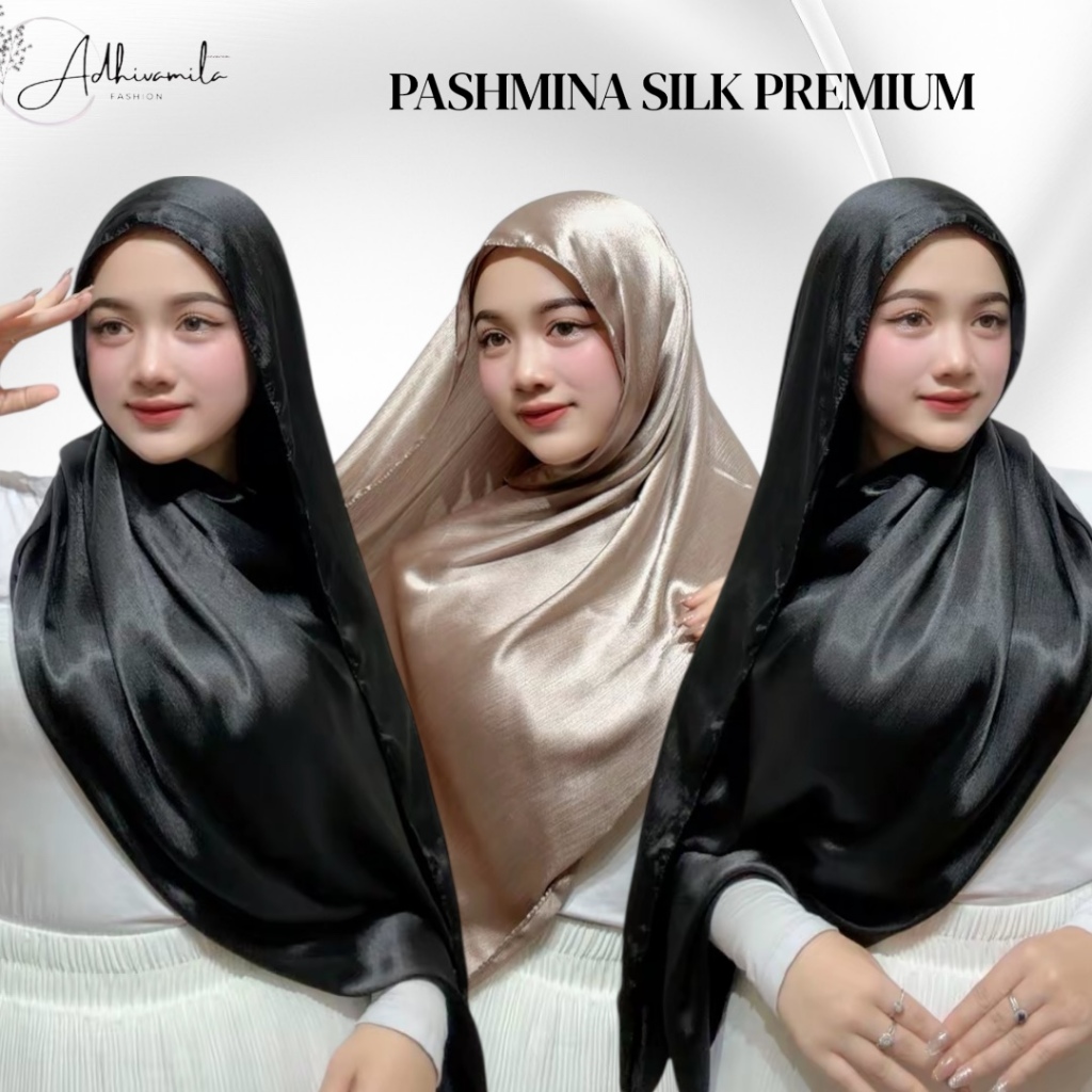 PASHMINA SILK TEXTURED PREMIUM / PASHMINA CRADENZA SILK / PASHMINA SILK / PASHMINA SATIN PREMIUM
