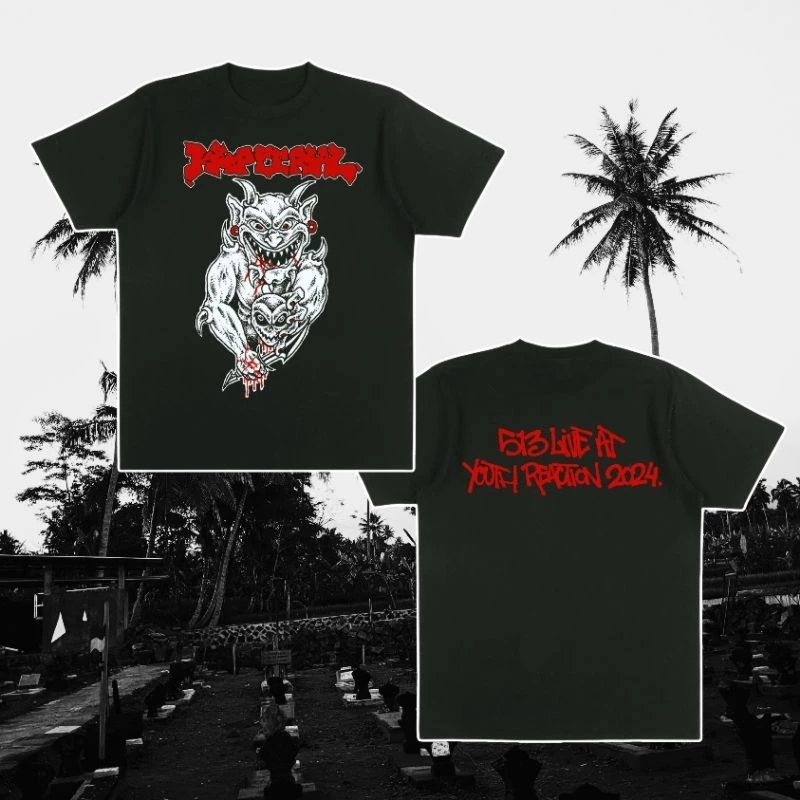 Kaos Band KEEP IT REAL 513 Live At Youth Reaction 2024 - Cotton Combed 24s Black