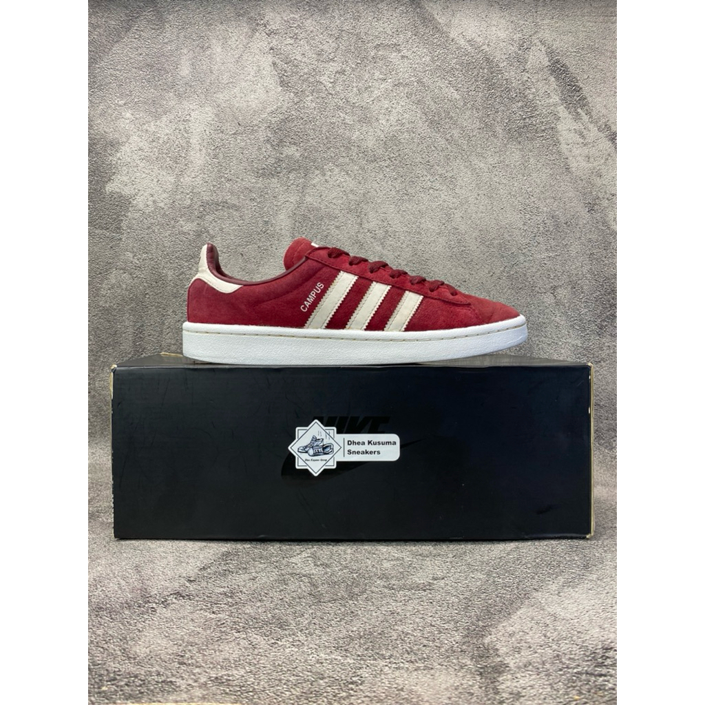 SEPATU SECOND ADIDAS CAMPUS MAROON  SIZE 40  Original Guarantee 100%