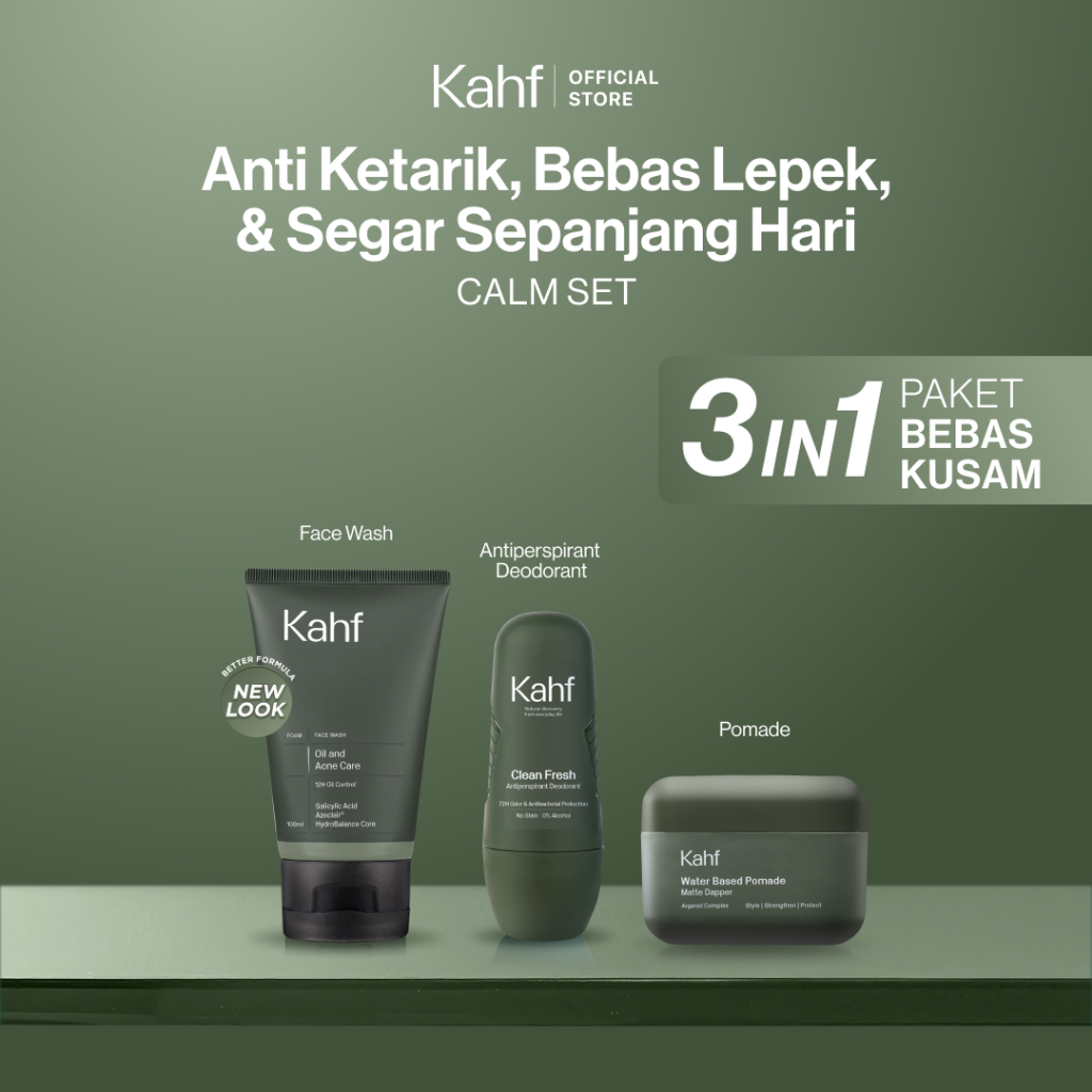[CREATOR'S PICK - KAHF BUNDLE 3IN1 PAKET BEBAS KUSAM : ANTI KETARIK, BEBAS LEPEK, & SEGAR SEPANJANG 