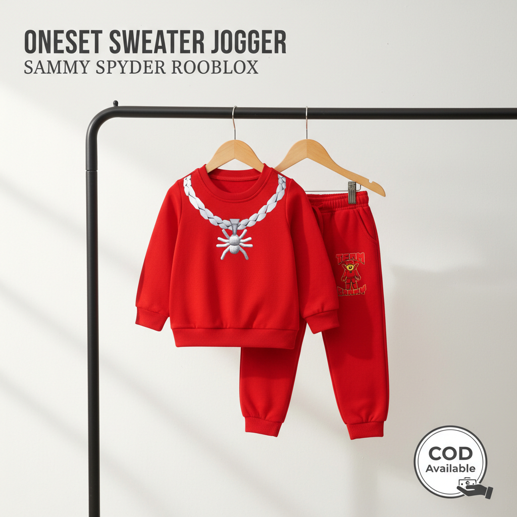 Oneset Sweater Jogger Anak Sammy Spyder Roblox - Setelan Jaket Sweater Jogger Anak Anak Unisex Usia 