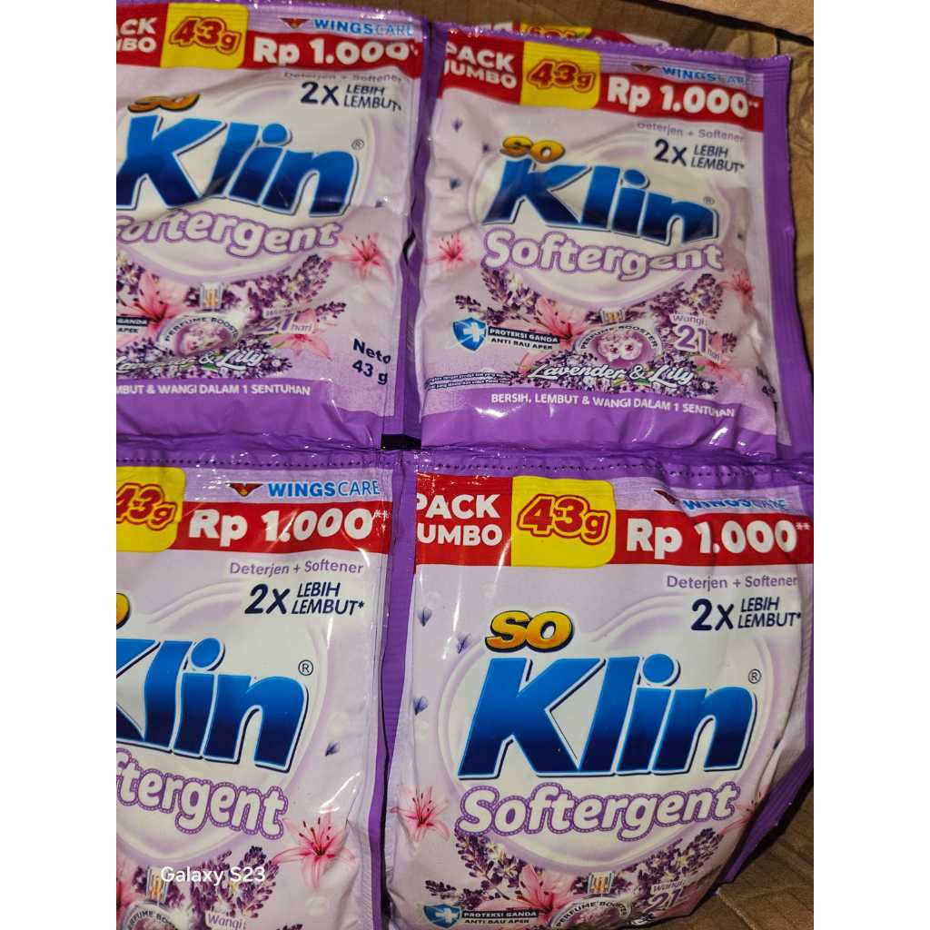Detergen Bubuk SoKlin Softergen PK 41gr renceng 1dus
