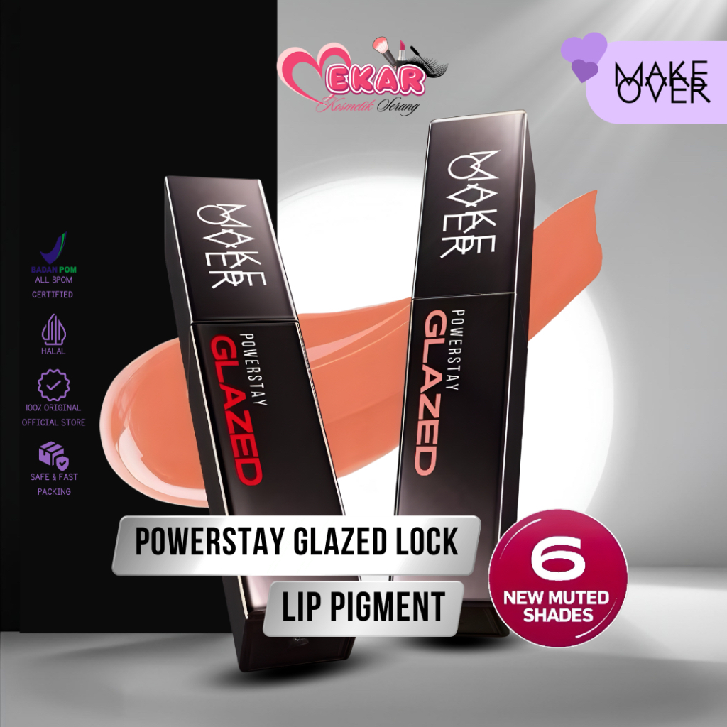 MAKE OVER Powerstay Glazed Lock Lip Pigment | Lip Glazed Make Over | Lip Vinyl Make Over | Lip Matte