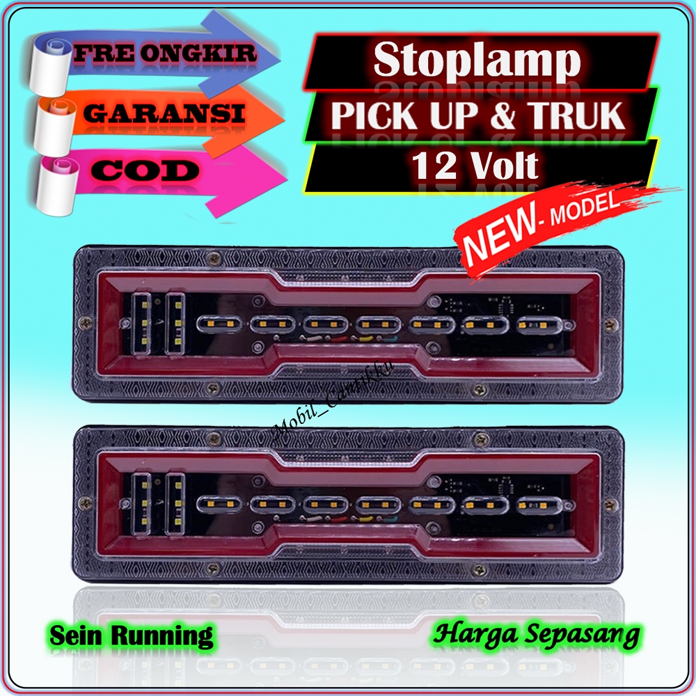 Lampu Rem Belakang Stop Lamp LED Model Hedon Terbaru TJ 01 Truk Canter Hino Pickup Pikup L300 New Ca