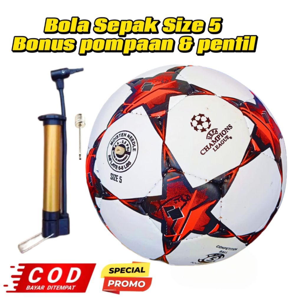 Bola sepak size 5 murah/Bola free pompa/Bola kaki/Bola sepak bliter
