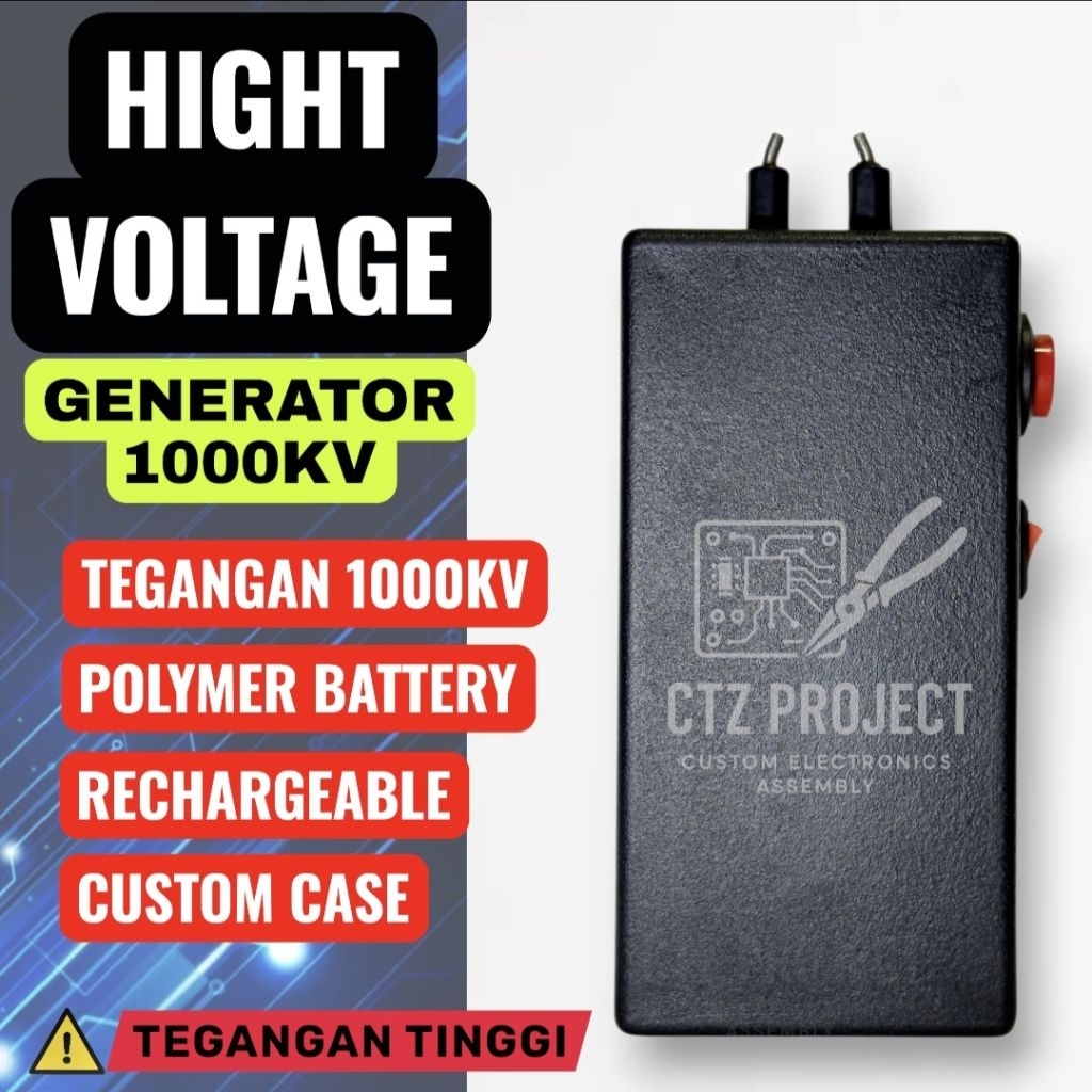 High Voltage Generator 1000Kv. Alat Setrum Tegangan Tinggi - Elektrik Portable. Self Defense Pelindu