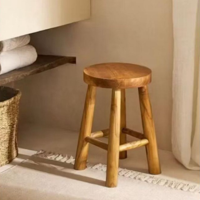 kursi stool cafe kayu jati / kursi cafe outdoor stool kayu jati