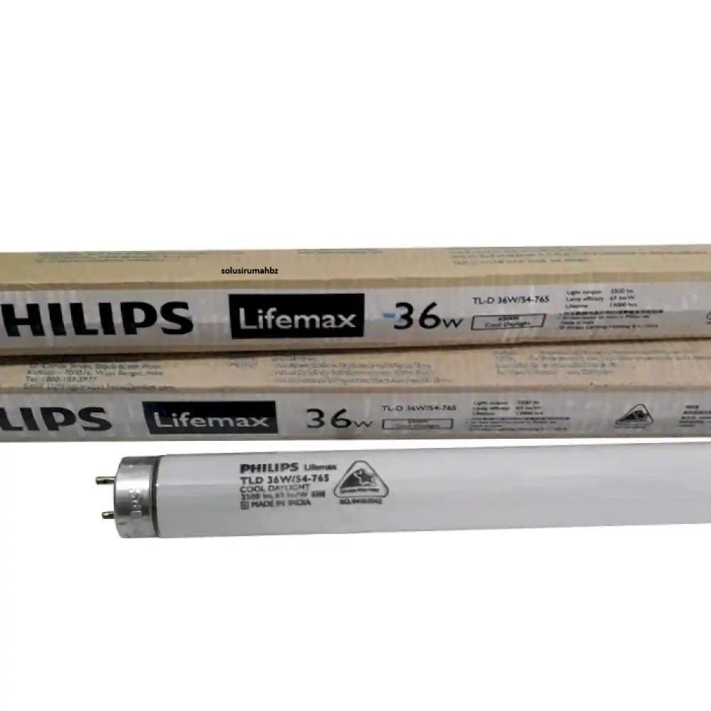 LAMPU NEON 40W PHILIPS + bubble wrap Lampu Tl-D 36W / 54-76 1Sl/25 / Philips Lampu Neon Tl-D 36Watt