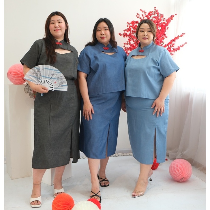 MEILI SET - SETELAN ROK JUMBO XXXL BIGSIZE LD 140