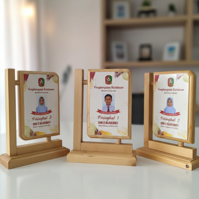 Plakat Penghargaan - Plakat Kayu Wisuda