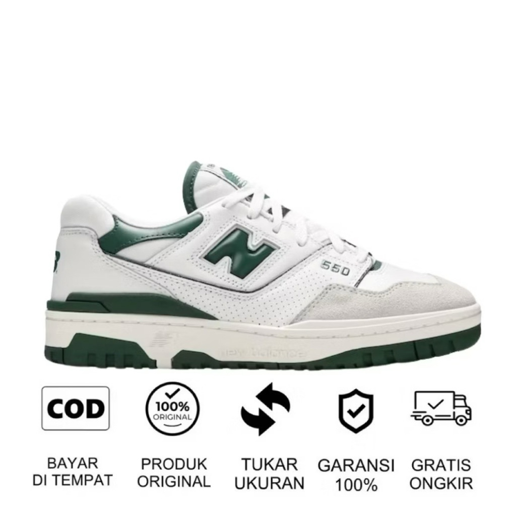 NEW BALANCE 550 WHITE GREEN ORIGINAL SHOES