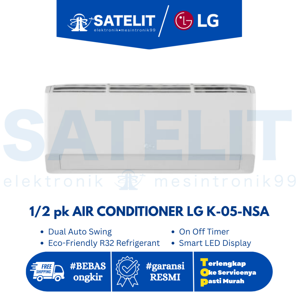 AC LG 1/2 PK K-05-NSA | Dingin Cepat, Hemat Listrik & Tahan Lama
