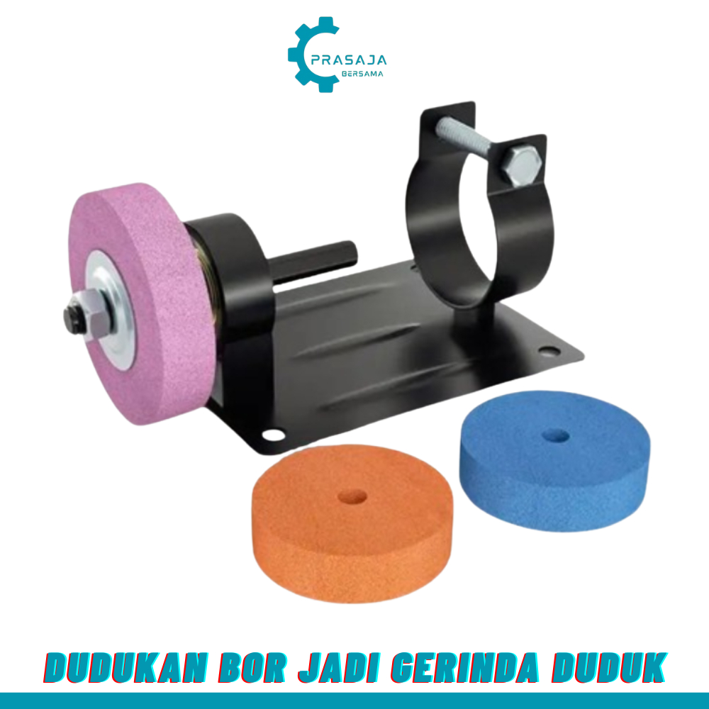 Dudukan bor tangan jadi gerinda stand holder bor portable FREE Batu Asah Gerinda 3 Inch Poles Mini G