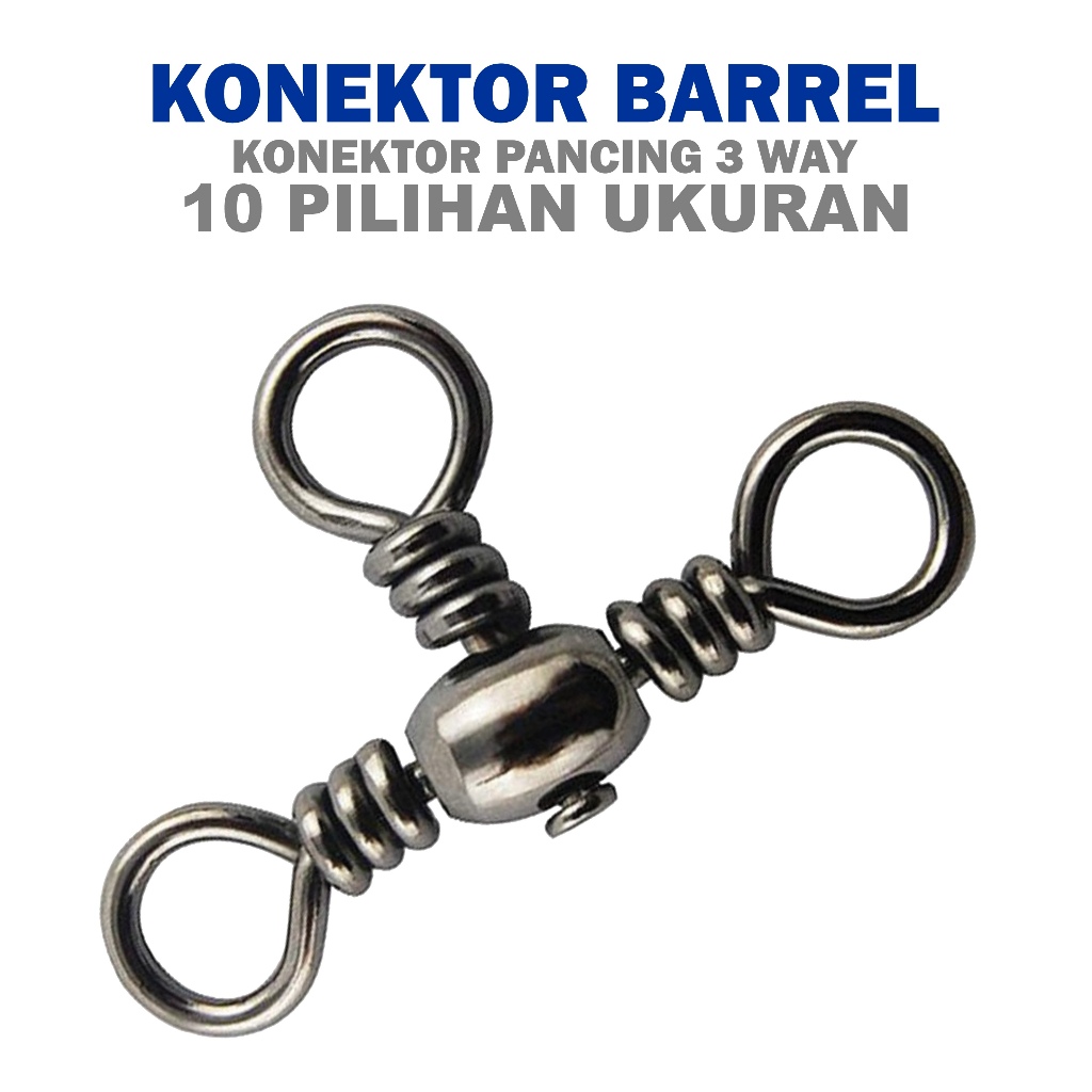 PETUALANGAN PANCING KiliKili Barrel Swivel 3 Mata 3 Way Swivel Rangkaian Pancing murah kuat