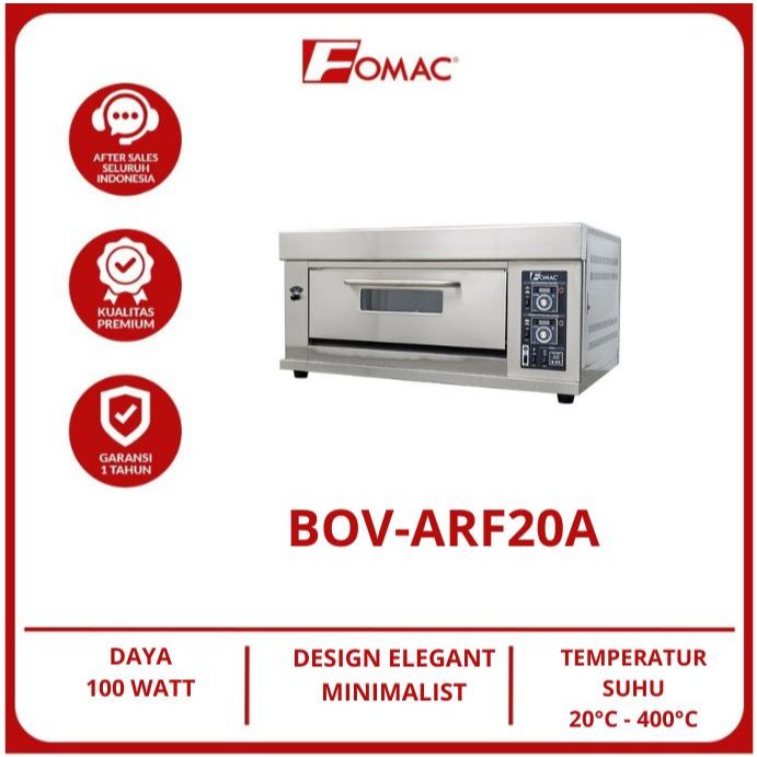 FOMAC Mesin Oven Gas Mesin Pemanggang Kue Oven 1 Deck 2 Tray BOV-ARF20A Oven Bakery Roti