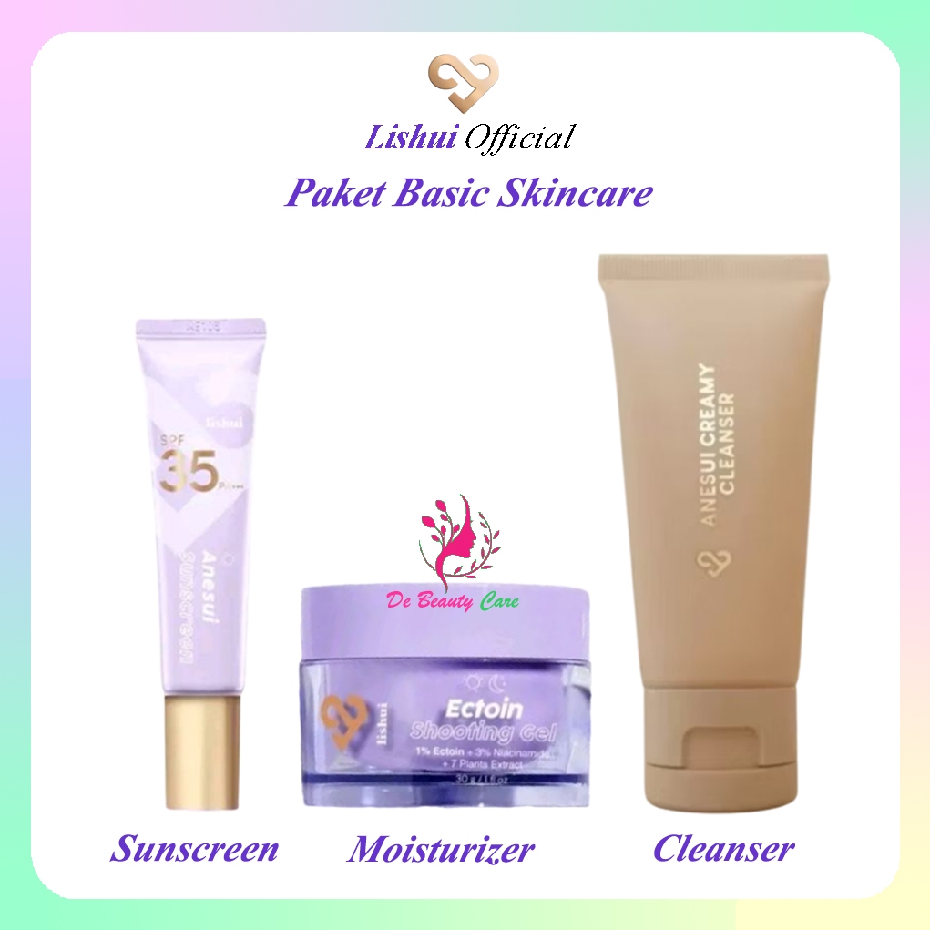Lishui Basic Skincare Paket Memperbaiki Skin Barrier Dermatitis Perioral Perih Merah Mengelupas