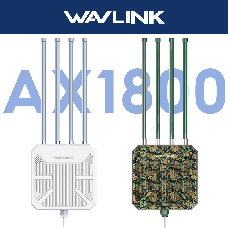 WAVLINK AX1800 Access Point WiFi Outdoor dengan PoE/4x8dBi Antena Berdaya Tinggi/Kasing Tahan Cuaca 