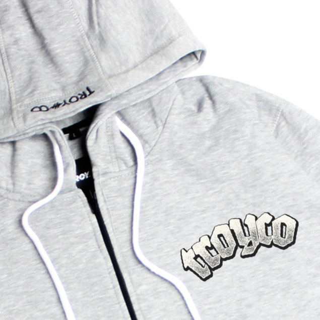 Troy Company Hoodie Zipper Grey Misty Shaman - Hoodie Zipper Hoodie Abu Misty ZHD 2843