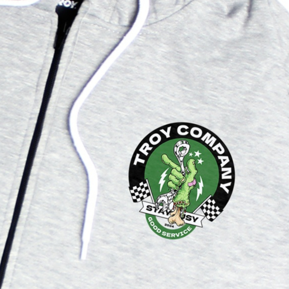 Troy Company Hoodie Zipper Grey Misty Good Service - Hoodie Zipper Hoodie Abu Misty ZHD 2923