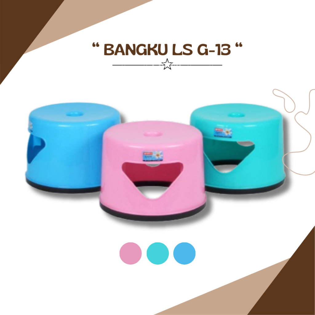 Lion Star G-13 Bangku Plastik Bulat Jepang Bangku Jongkok Jojodog Kursi Pendek