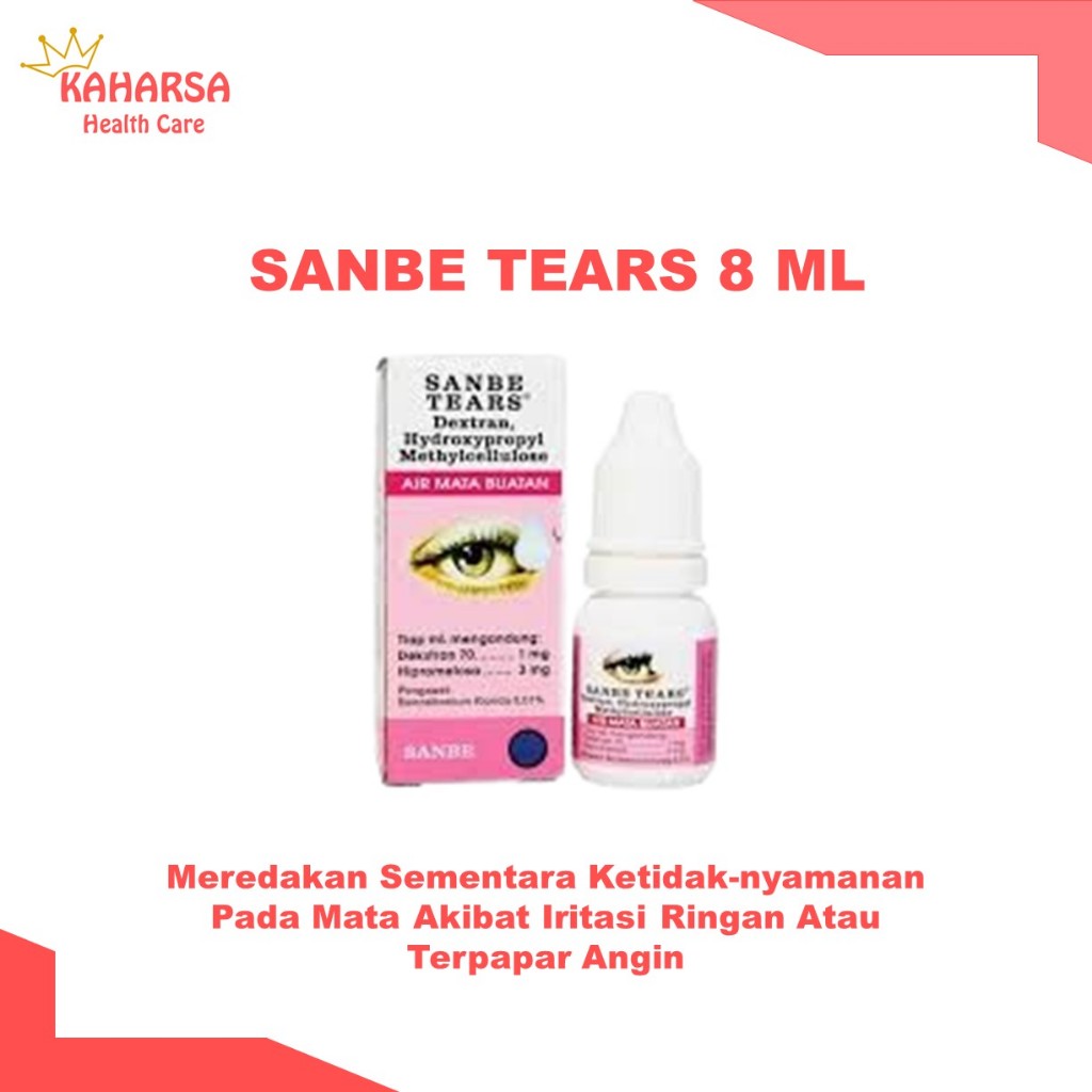 SANBE TEARS TETES MATA 8 ML | Air Mata Buatan Untuk Mata Kering | Iritasi Pada Mata