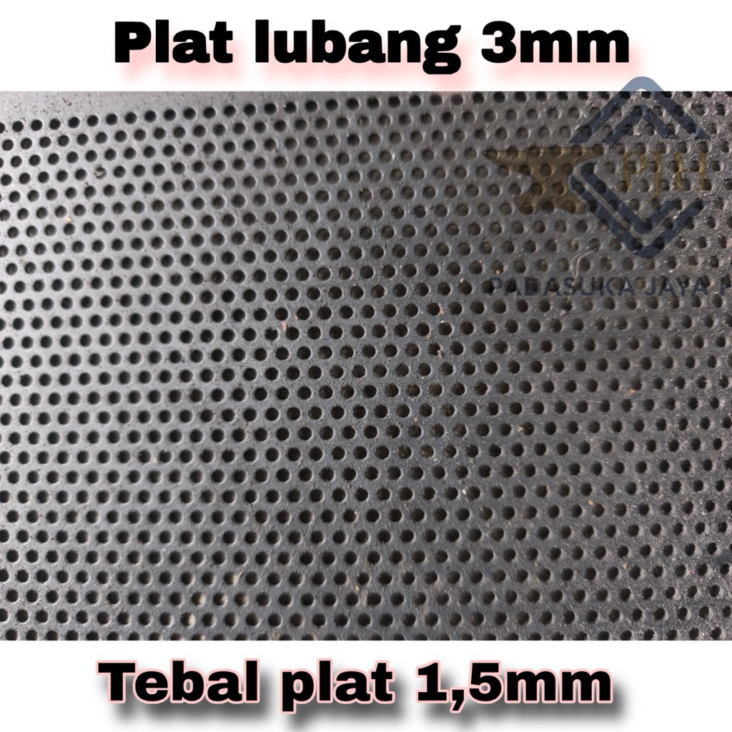 Plat lubang 3mm . tebal plat 1,5mm.
