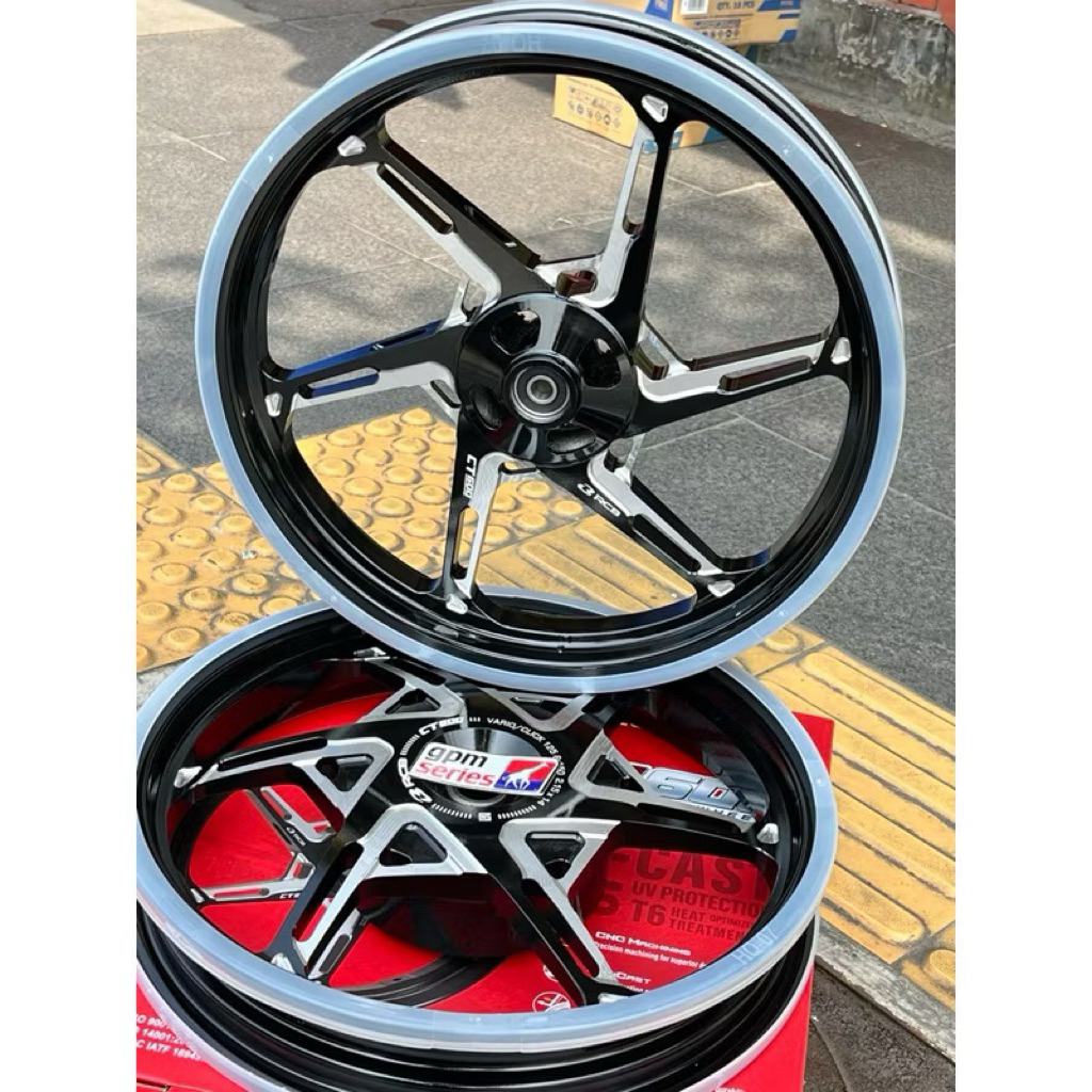 Velg palang 6 RCB CT 600 160 185 ring 14 Mio J Mio 5tl smile pelek pelg RACING BOY Original hitam go