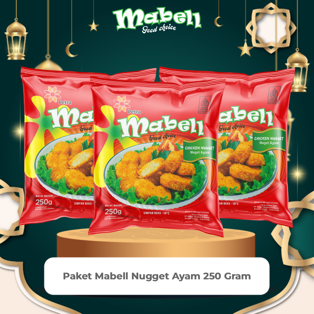Mabell Nugget Ayam 250 Gram Promo Paket 3 Pack