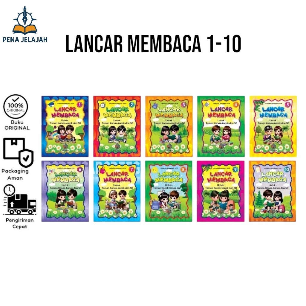 Buku Lancar Membaca Jilid 1-10 - Lancar Membaca Anak TK Paud