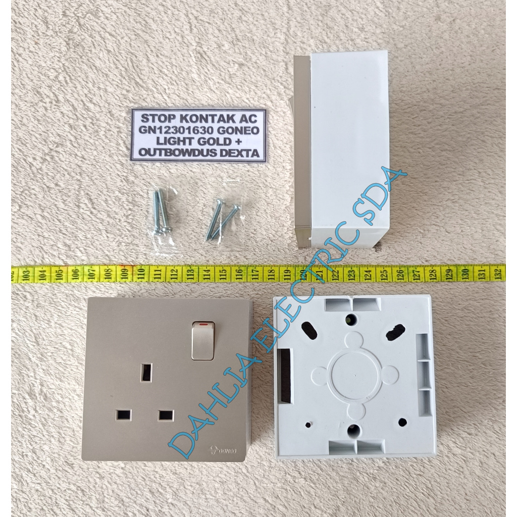 SAKLAR,STOP KONTAK LIGHT GOLD GONEO + OUTBOWDUS DEXTA