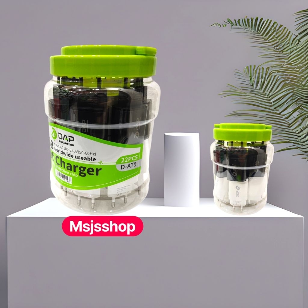 ORIGINAL BATOK DAP D-AT5 1USB 2.4A KEPALA CHARGER DAP ADAPTOR DAP D-AT5 1USB 2.4A TOPLES 22PCS