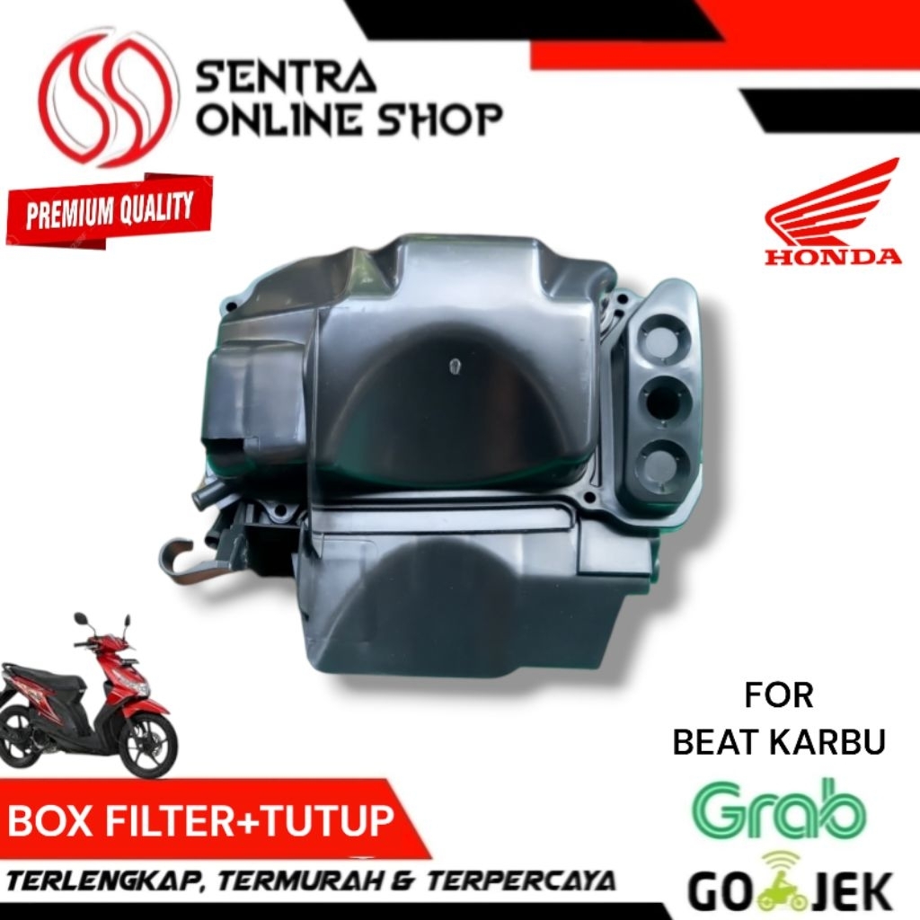 Box bok filter udara set assy cover tutup box filter beat scoopy karbu karburator