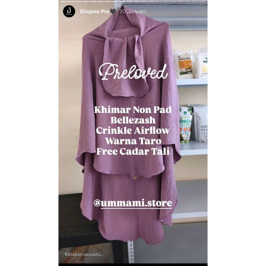 Preloved Khimar Non Pad Bellezash